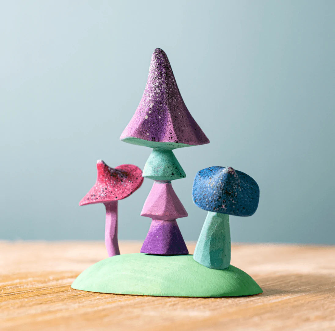 The Curated Parcel - Bumbu // Wooden Magic Mushroom Set 