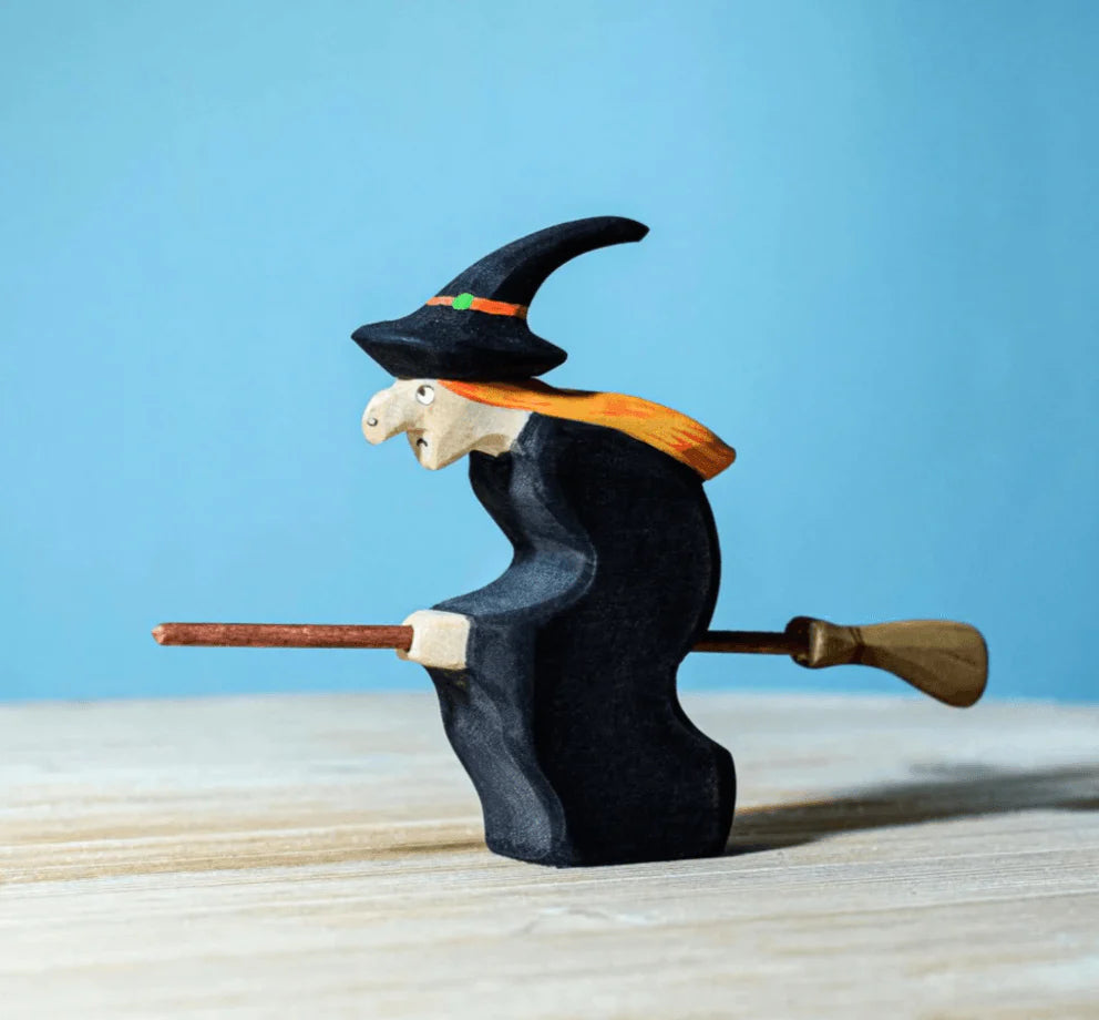 The Curated Parcel - Bumbu // Wooden Witch With Broom 