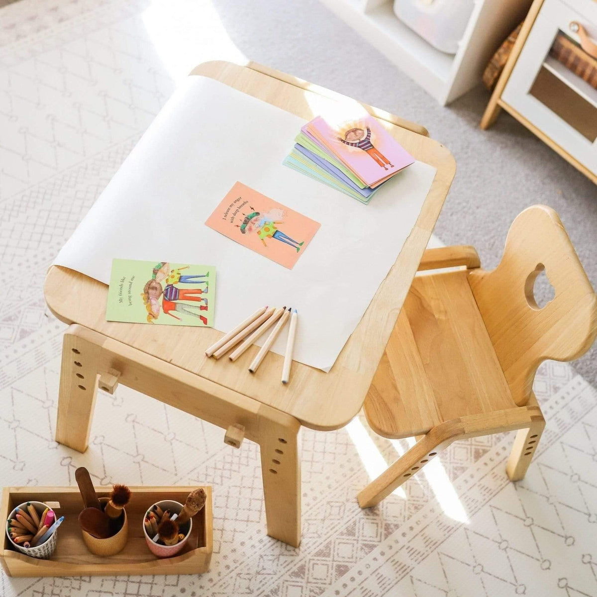 The Curated Parcel - Bunny Tickles // Activities Table &amp; Chair Set 