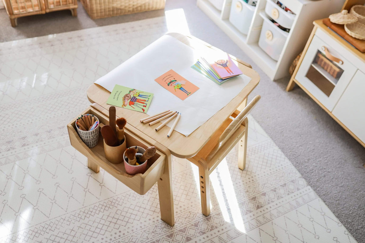 The Curated Parcel - Bunny Tickles // Activities Table &amp; Chair Set 