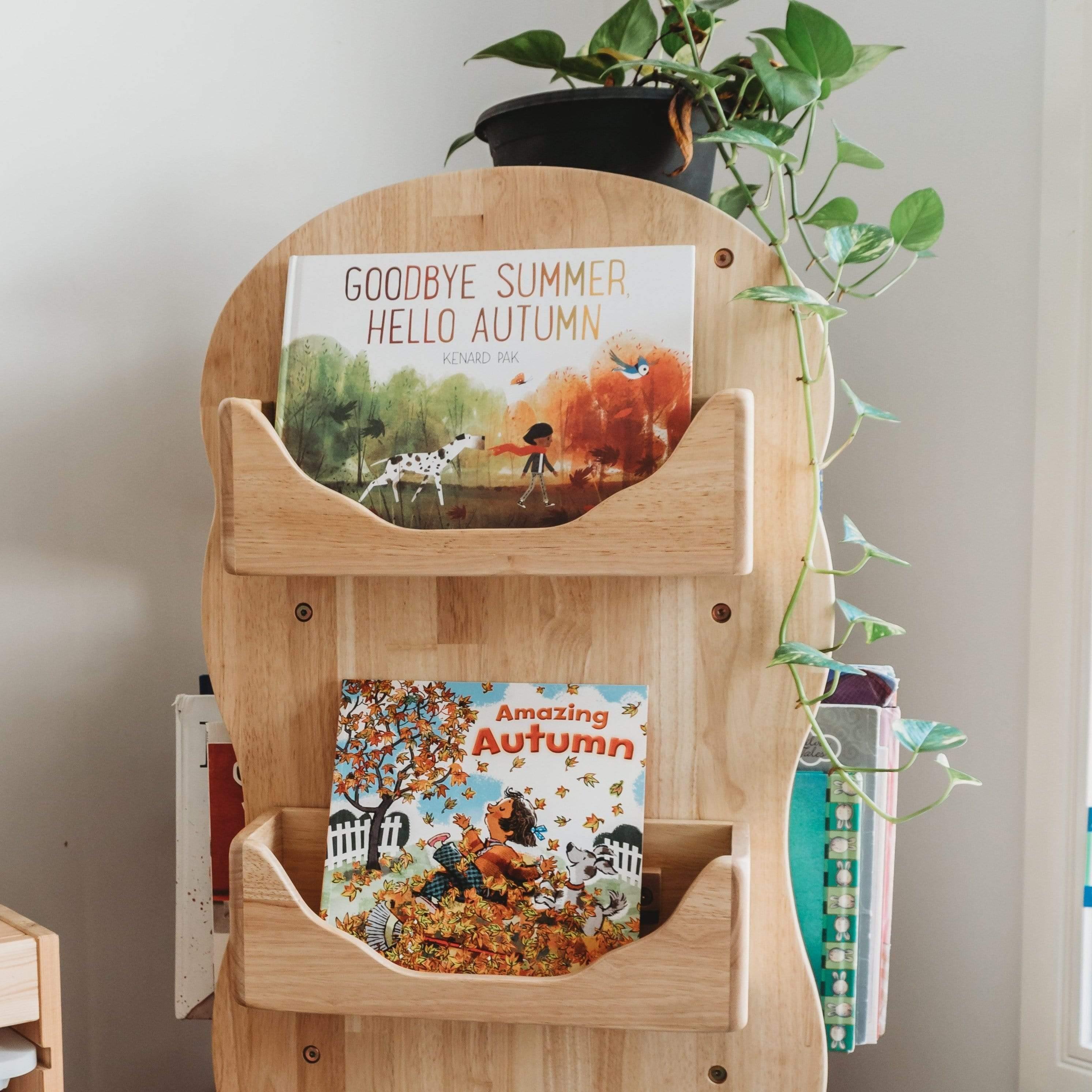 The Curated Parcel - Bunny Tickles // Revolving Solid Wood Bookcase 