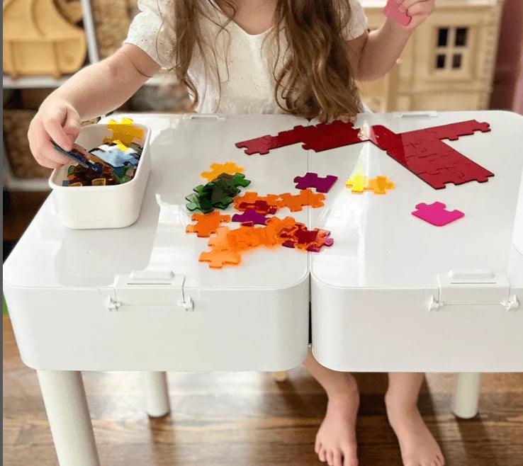 The Curated Parcel - Carry-Play™ White Table Tops (Pack of 2) 