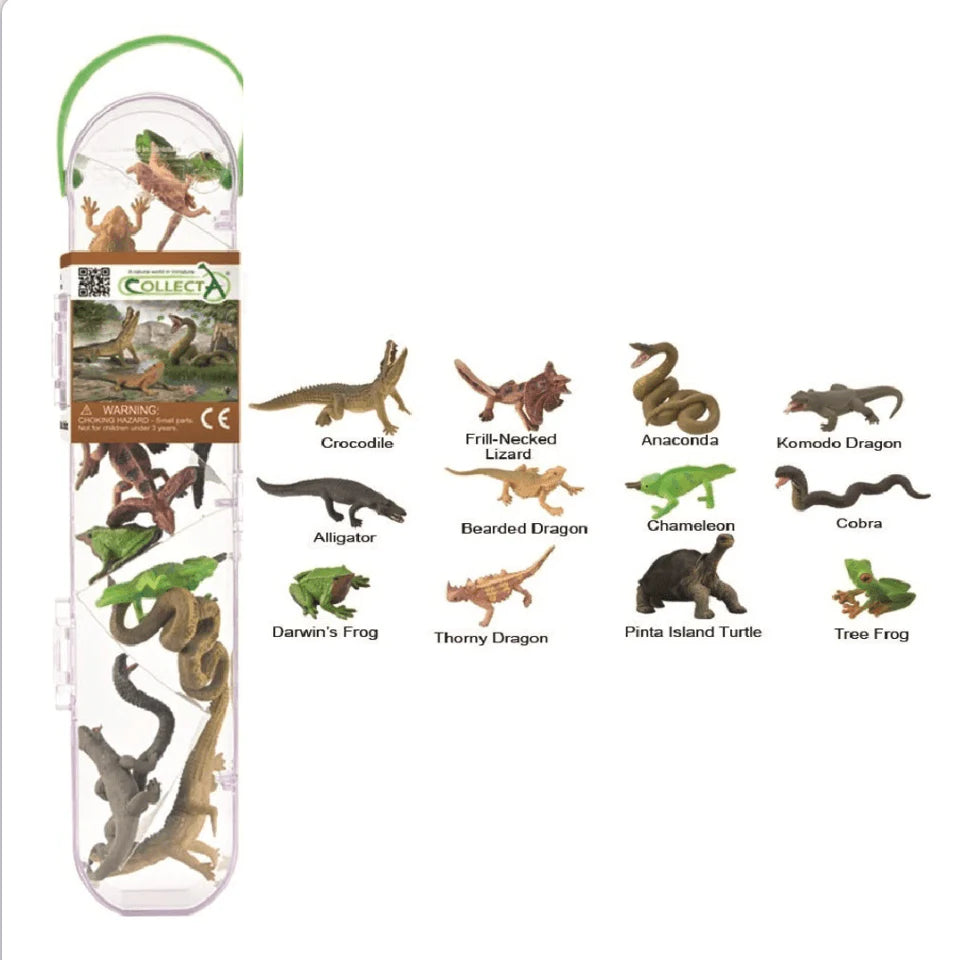 The Curated Parcel - CollectA //  Reptiles & Amphibians Tube 
