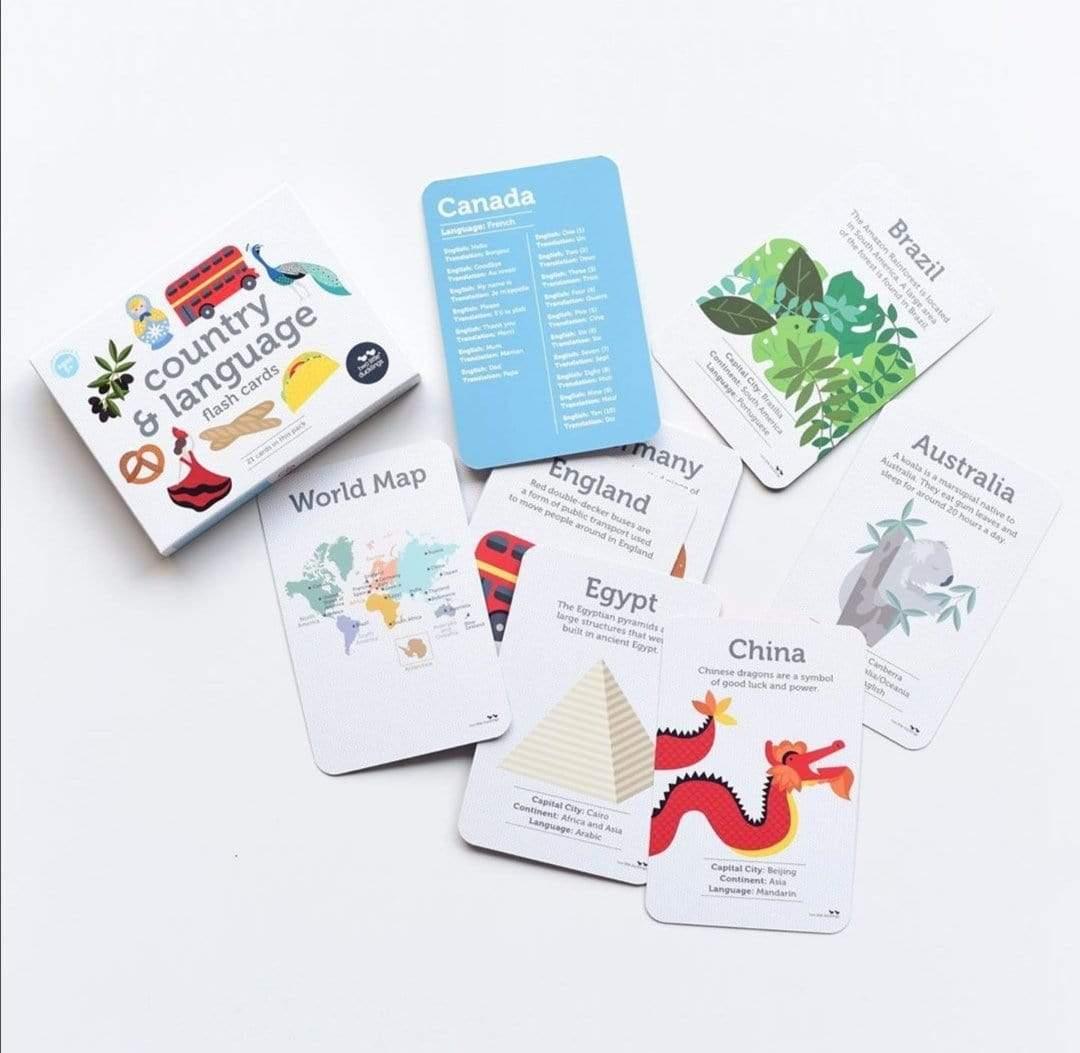 The Curated Parcel - Country And Language Flash Cards 