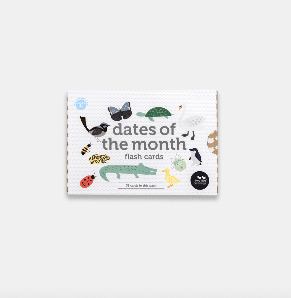The Curated Parcel - Dates of the Month Flash Cards 