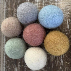 The Curated Parcel - Earth Felt Balls 3.5cm 