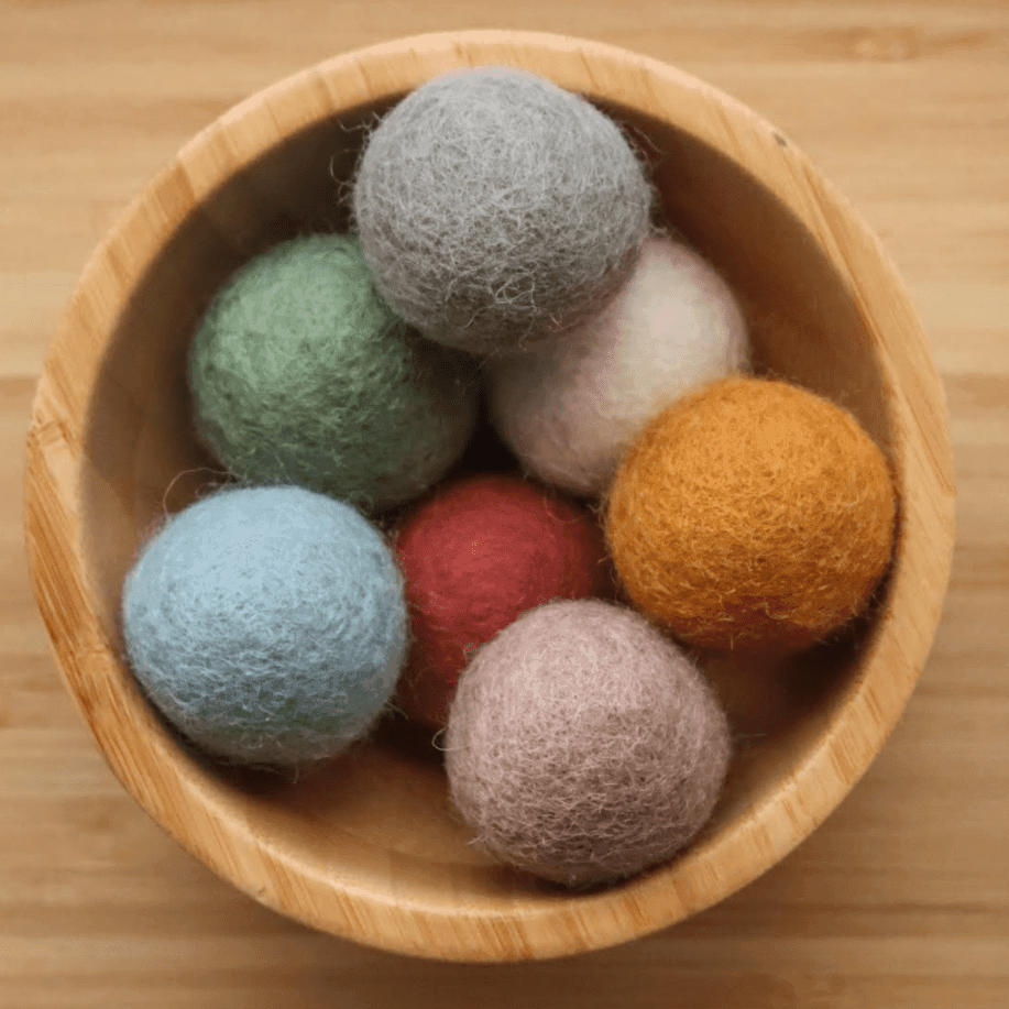 The Curated Parcel - Earth Felt Balls 3.5cm 