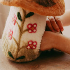 The Curated Parcel - Fairies & Gnomes Felt Home - Brown 