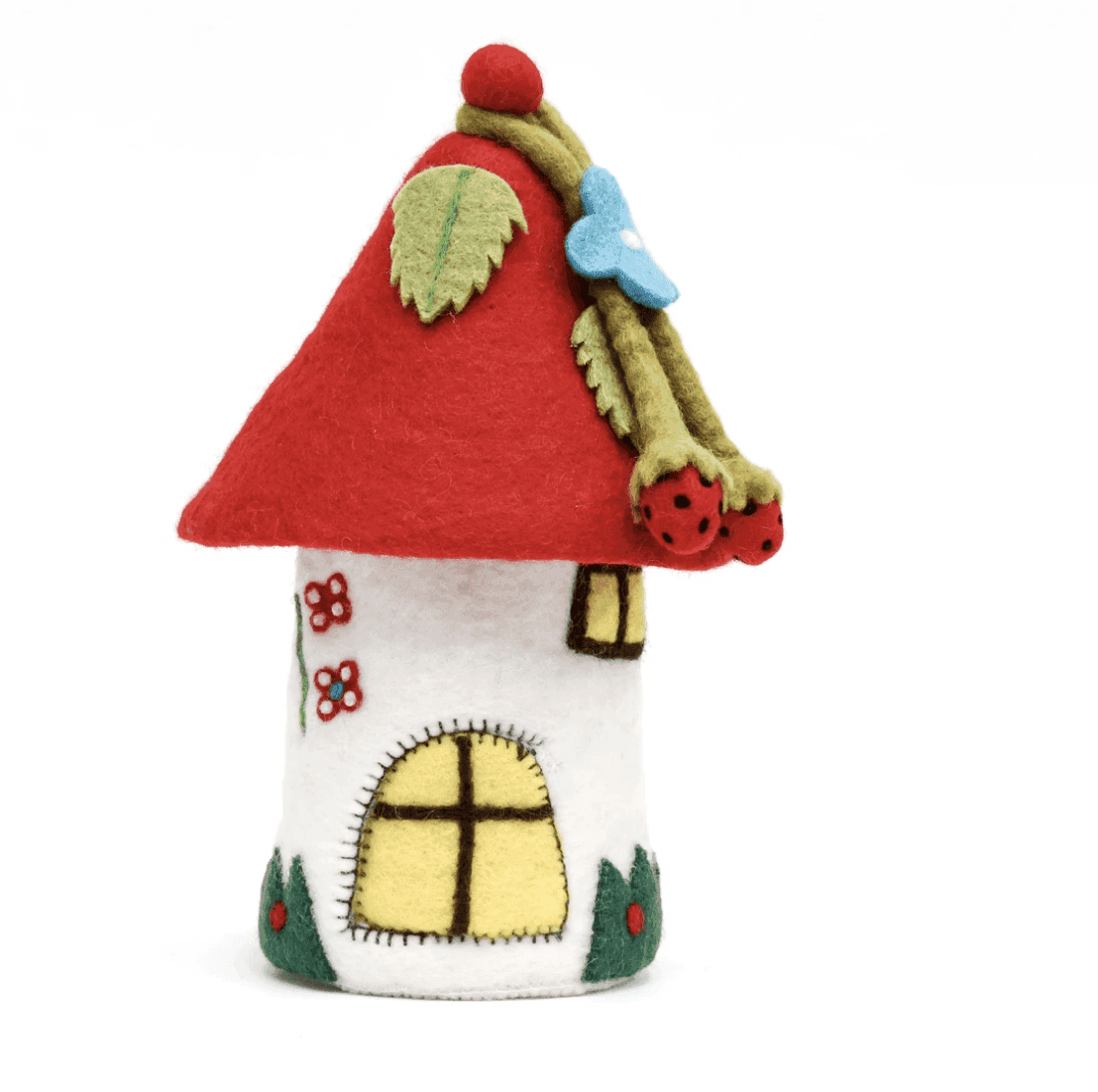 The Curated Parcel - Fairies & Gnomes Felt Home - Red 