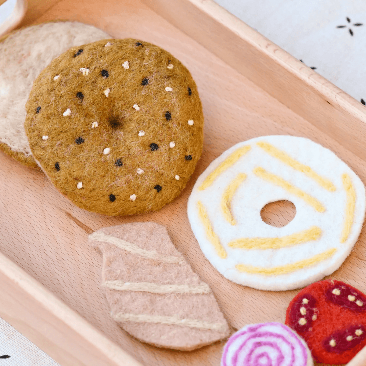 The Curated Parcel - Felt Bagel Stack 
