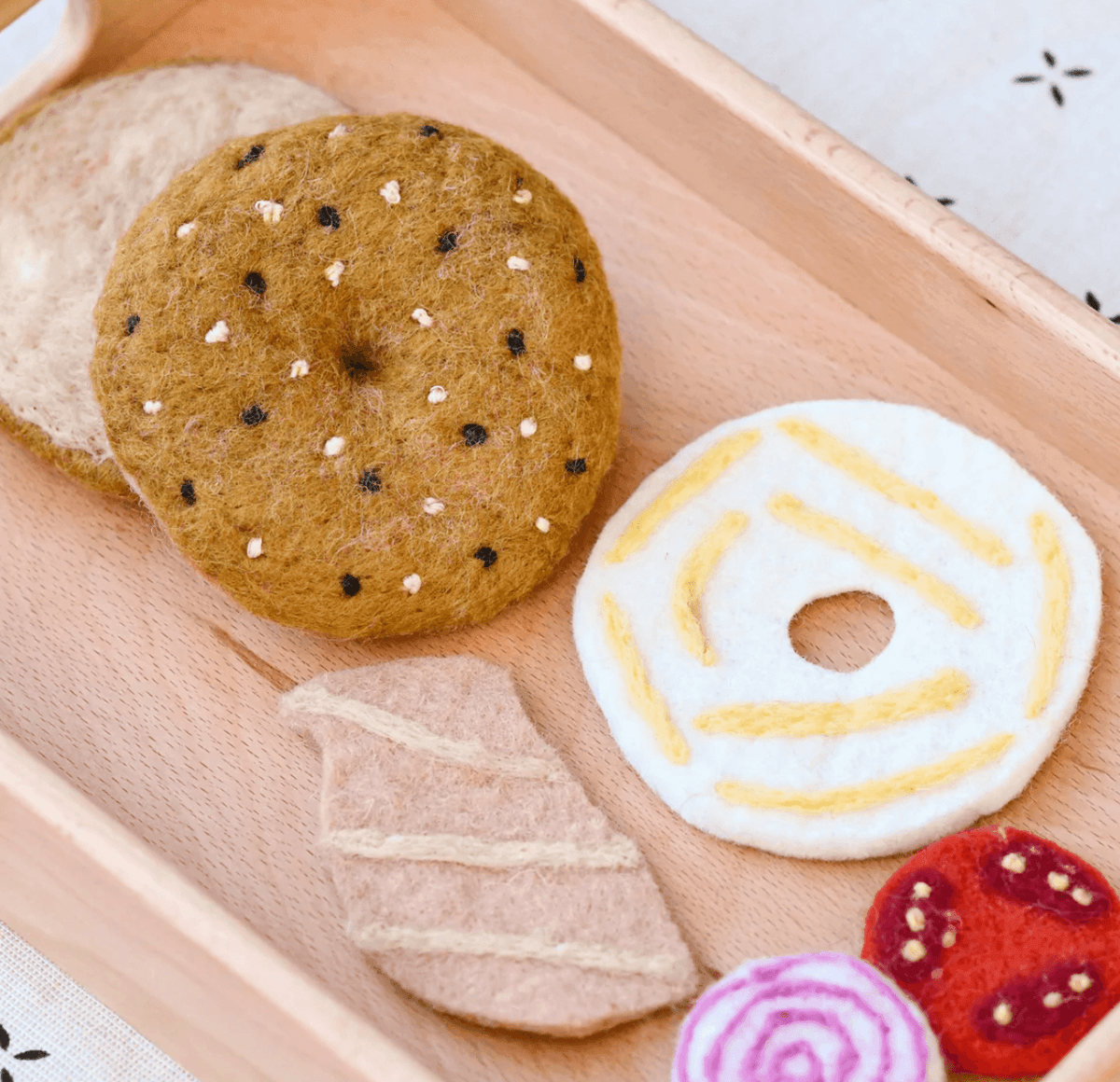 The Curated Parcel - Felt Bagel Stack 