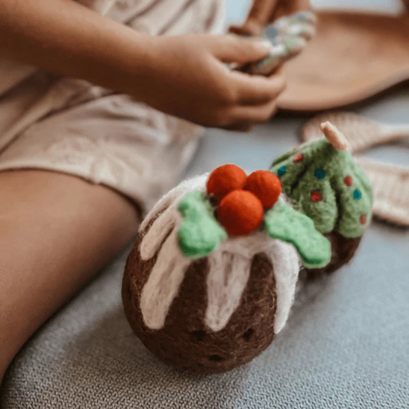 The Curated Parcel - Felt Christmas Pudding Tall 