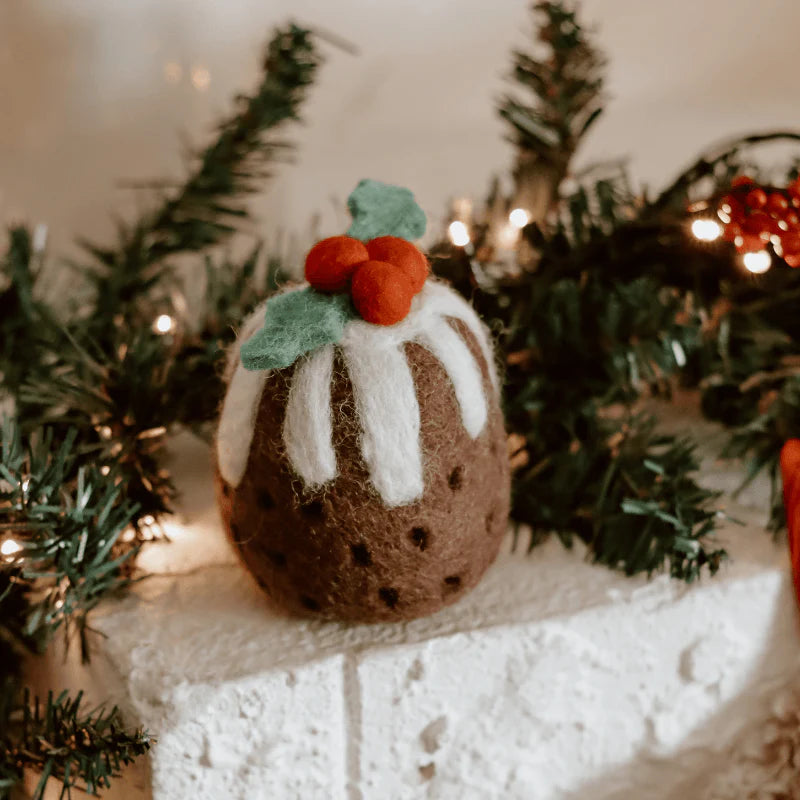 The Curated Parcel - Felt Christmas Pudding Tall 
