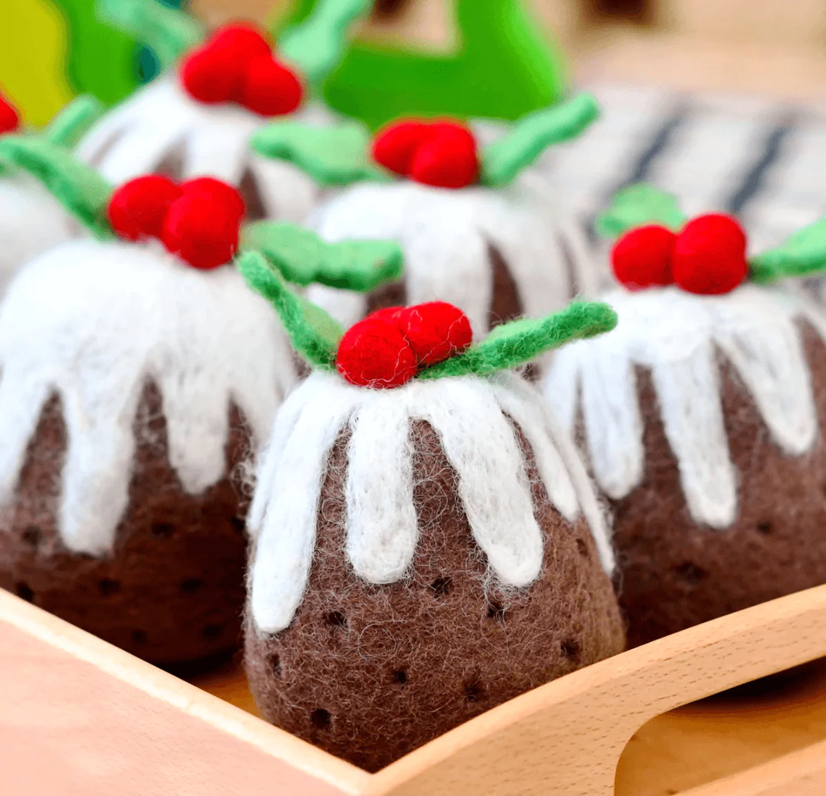 The Curated Parcel - Felt Christmas Pudding Tall 