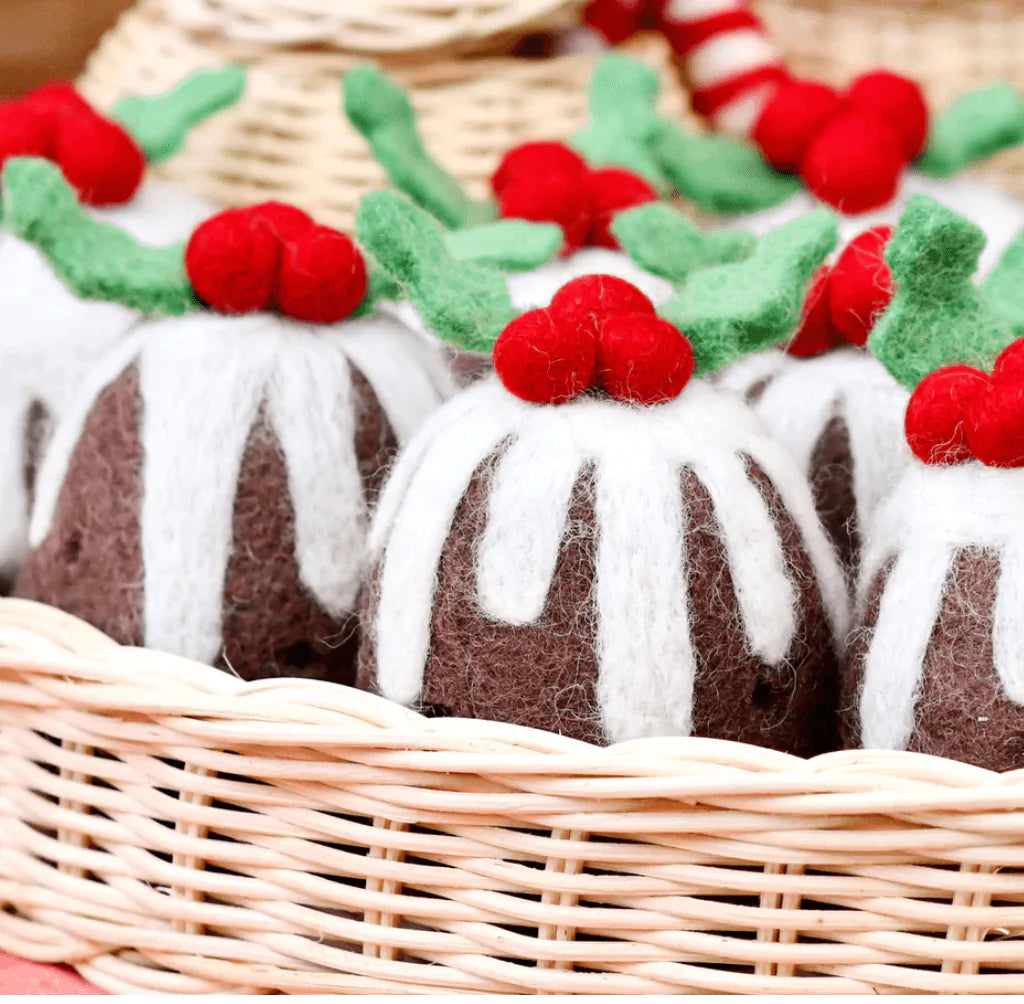 The Curated Parcel - Felt Christmas Pudding Tall 