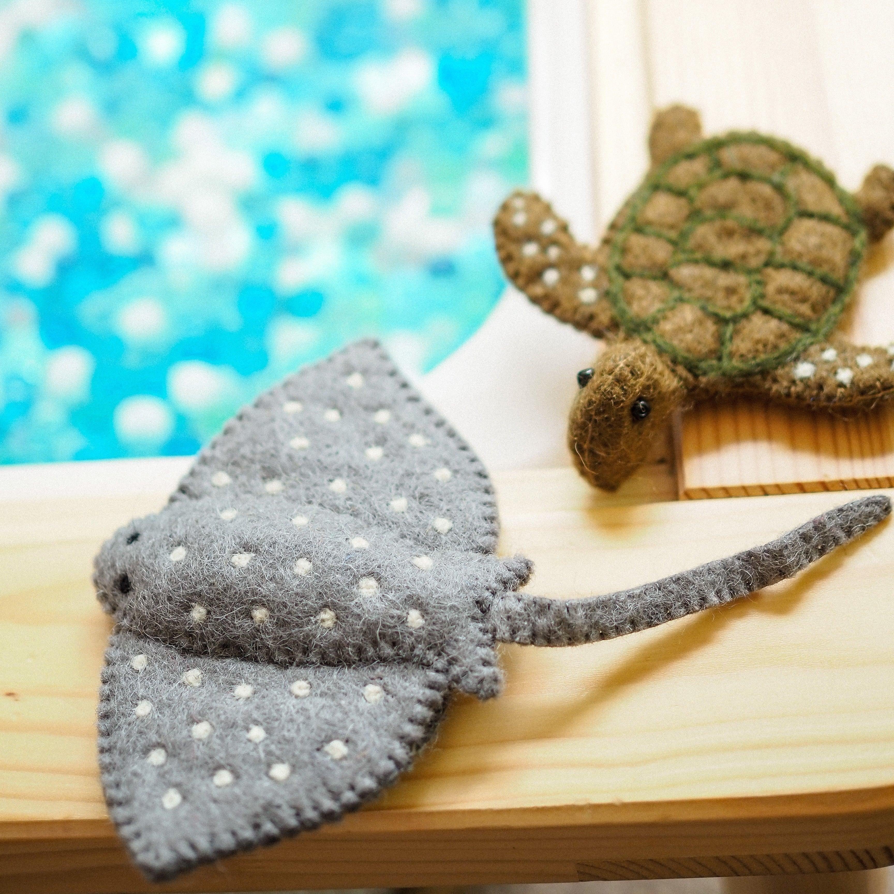 The Curated Parcel - Felt Finger Puppet - Australian Coral Reef Under The Sea 