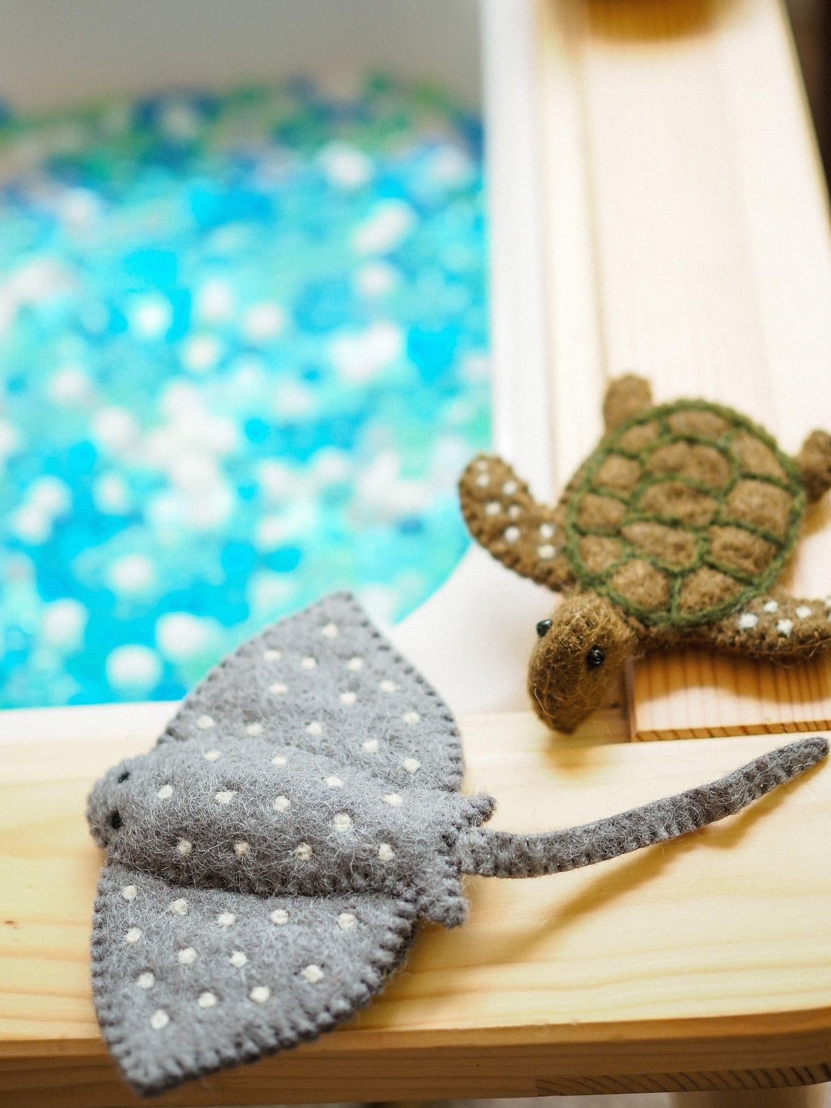 The Curated Parcel - Felt Finger Puppet - Australian Coral Reef Under The Sea 