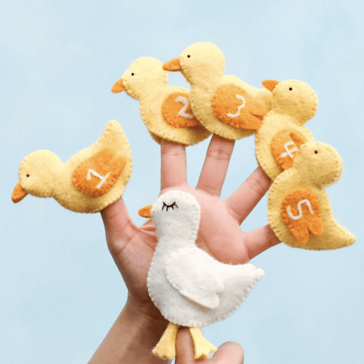 The Curated Parcel - Felt Finger Puppet - Five Little Ducks 