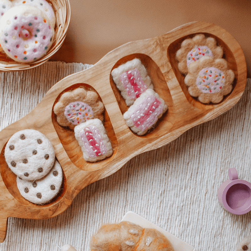 The Curated Parcel - Felt Iced Vovo Biscuits (Set of 3) 