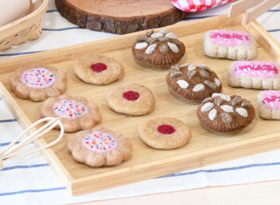 The Curated Parcel - Felt Jam Drops Biscuits (Set of 3) 