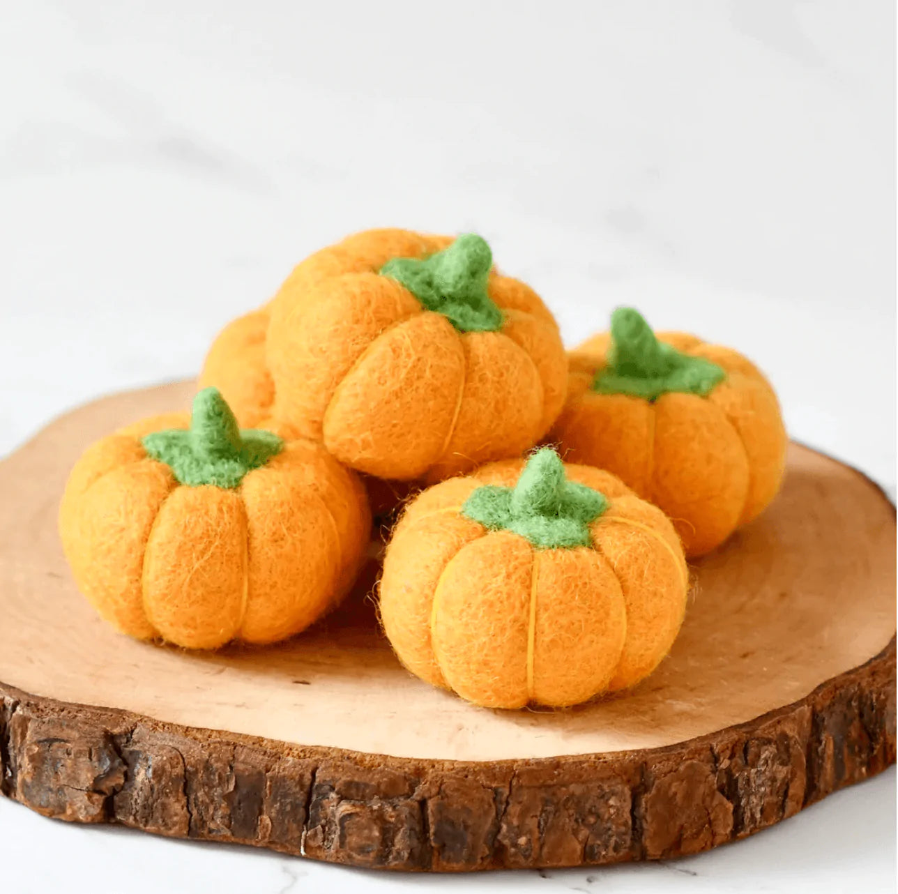 The Curated Parcel - Felt Loose Parts //  Pumpkins (Set of 5) 