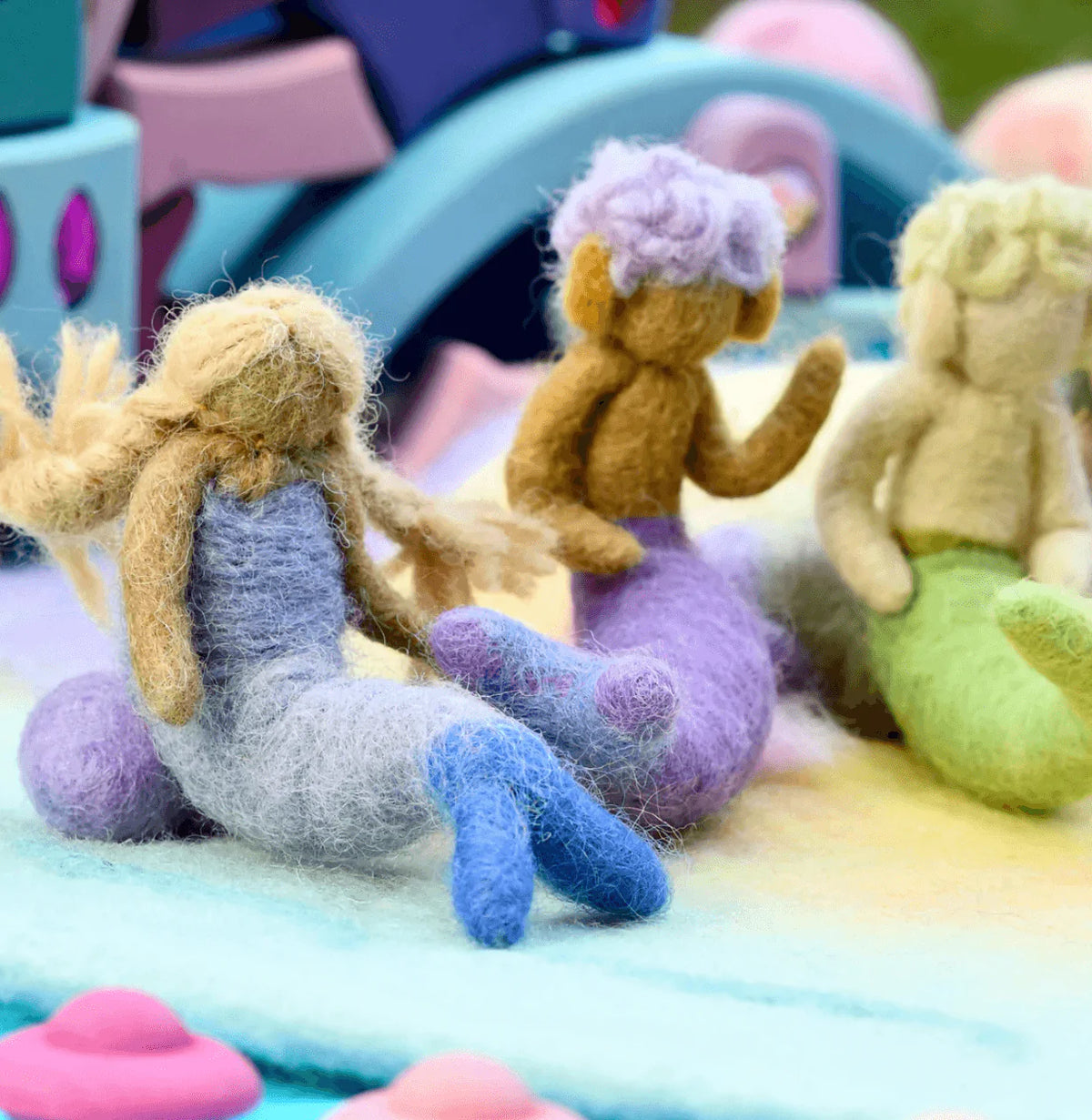 The Curated Parcel - Felt Merman // Purple Hair 