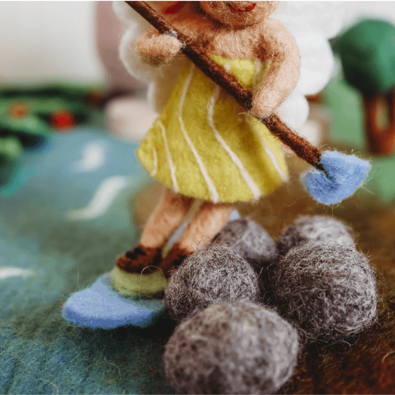 The Curated Parcel - Felt Pebble Stones 