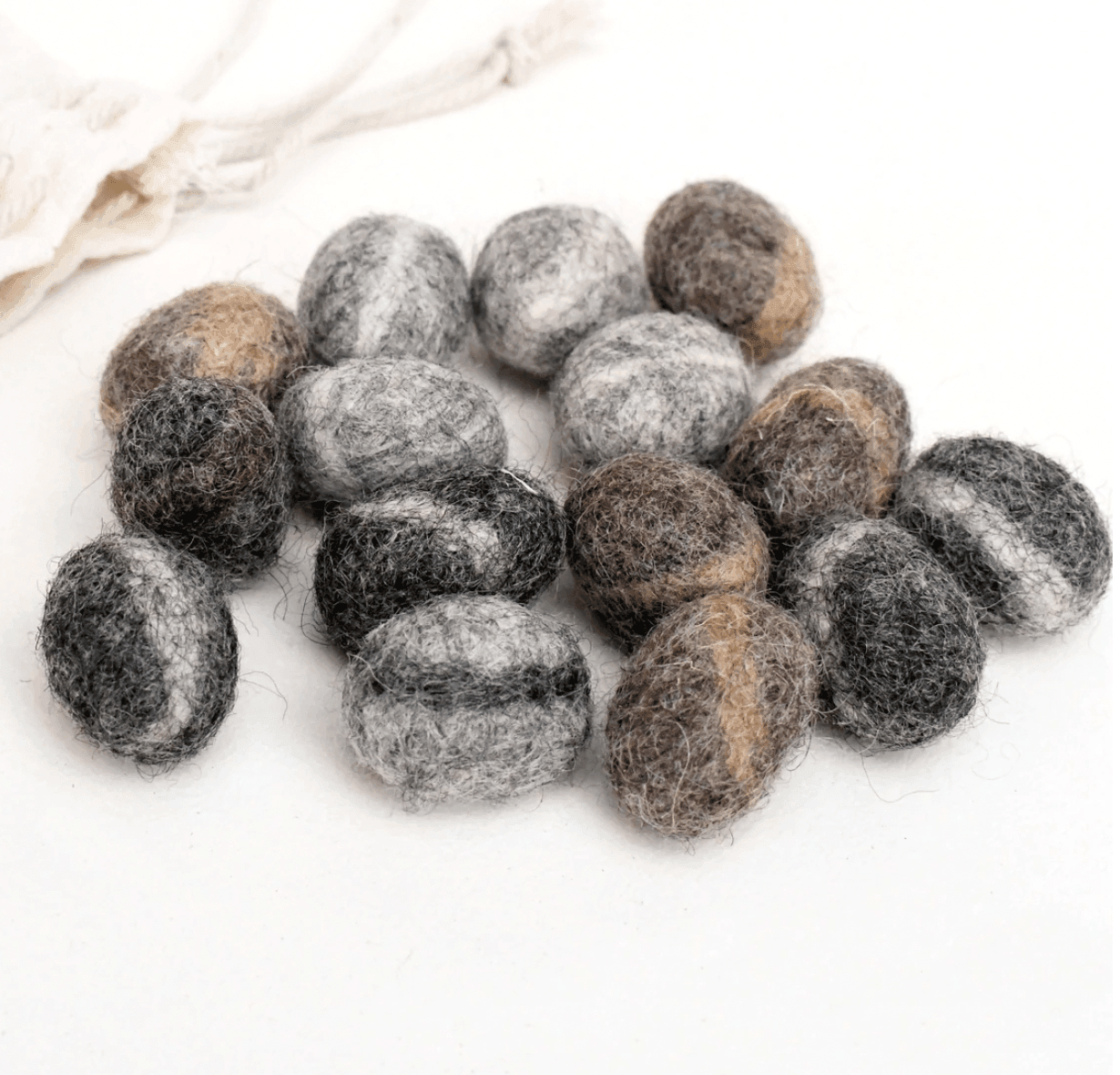 The Curated Parcel - Felt Pebble Stones 