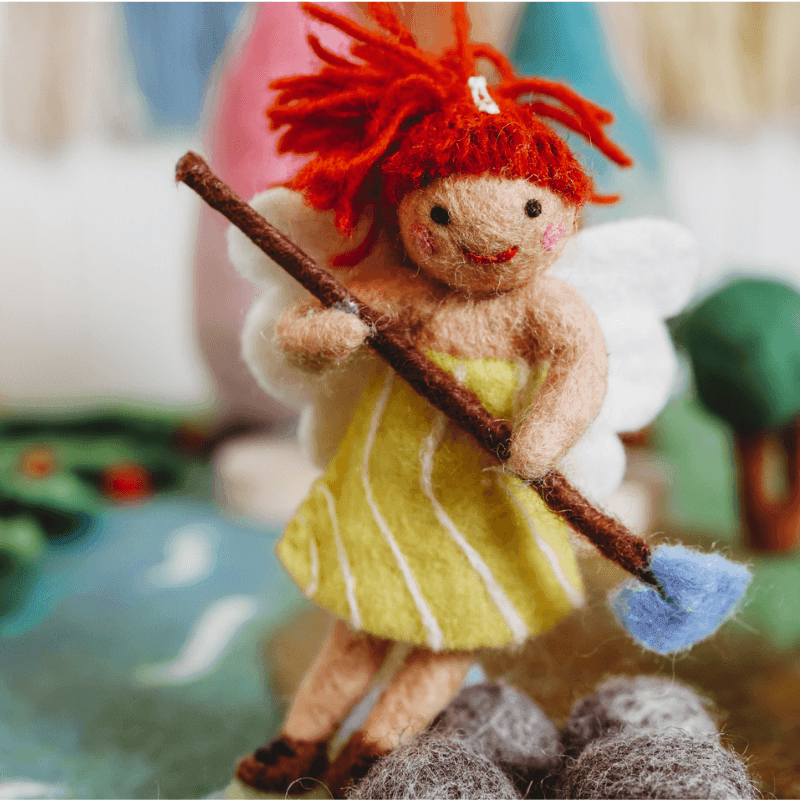 The Curated Parcel - Felt Surf Fairy //  Yellow Dress 