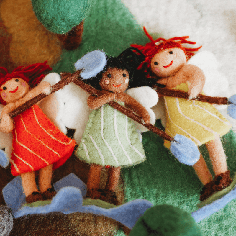 The Curated Parcel - Felt Surf Fairy //  Yellow Dress 