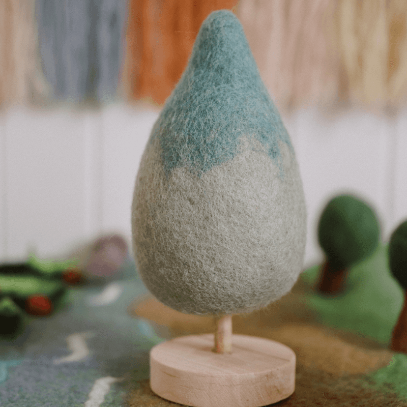 The Curated Parcel - Felt Tree //  Blue 