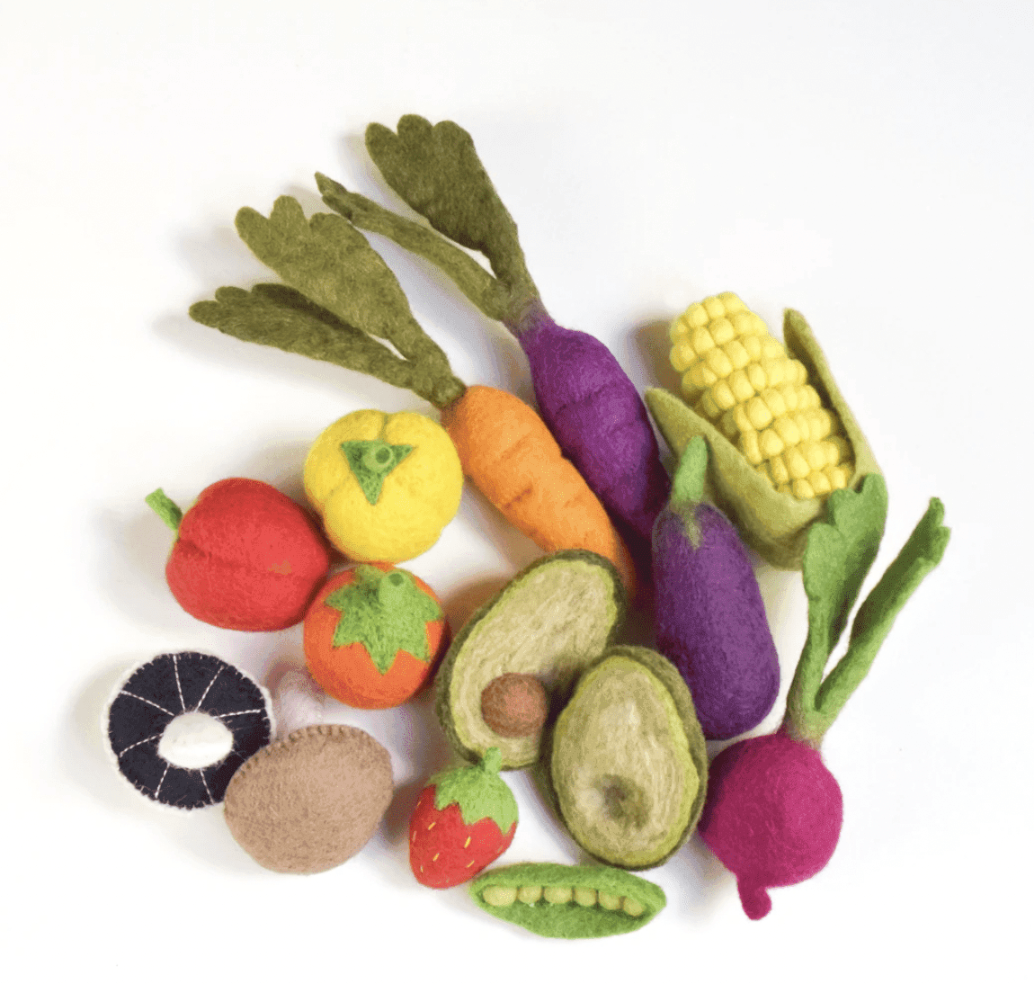 The Curated Parcel - Felt Vegetables & Fruits Set A 