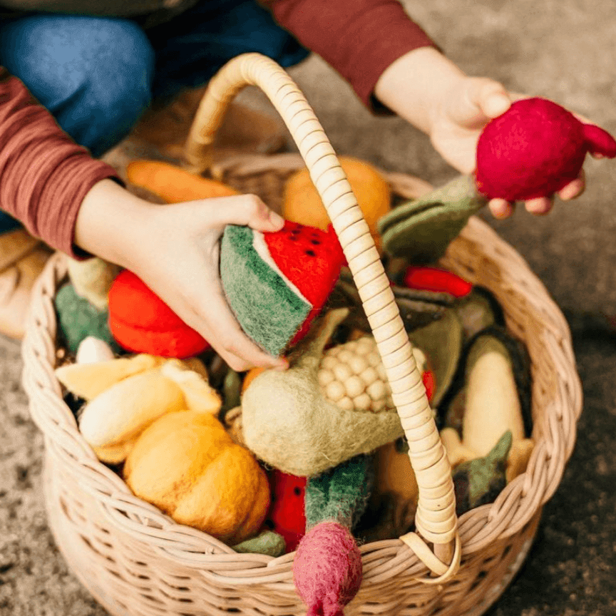 The Curated Parcel - Felt Vegetables & Fruits Set A 