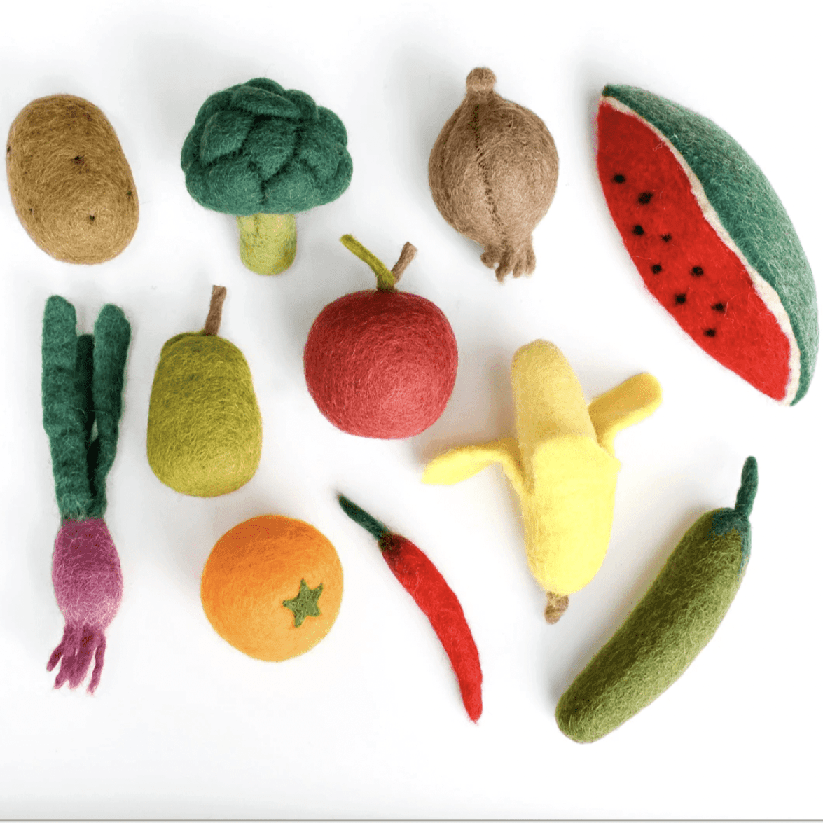 The Curated Parcel - Felt Vegetables &amp; Fruits Set B 