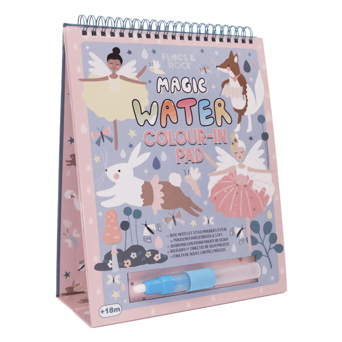 The Curated Parcel - Floss &amp; Rock Magic Water Colouring Flipbook - Fairy Tale 
