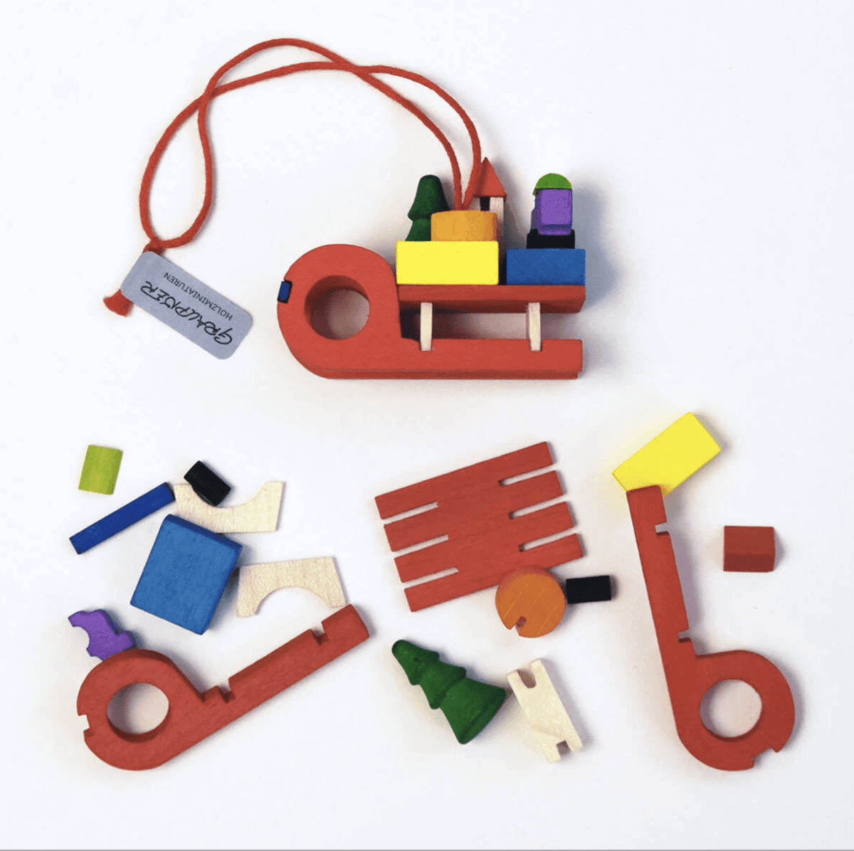 The Curated Parcel - Graupner // Christmas Tree Ornament Gift Sleigh 