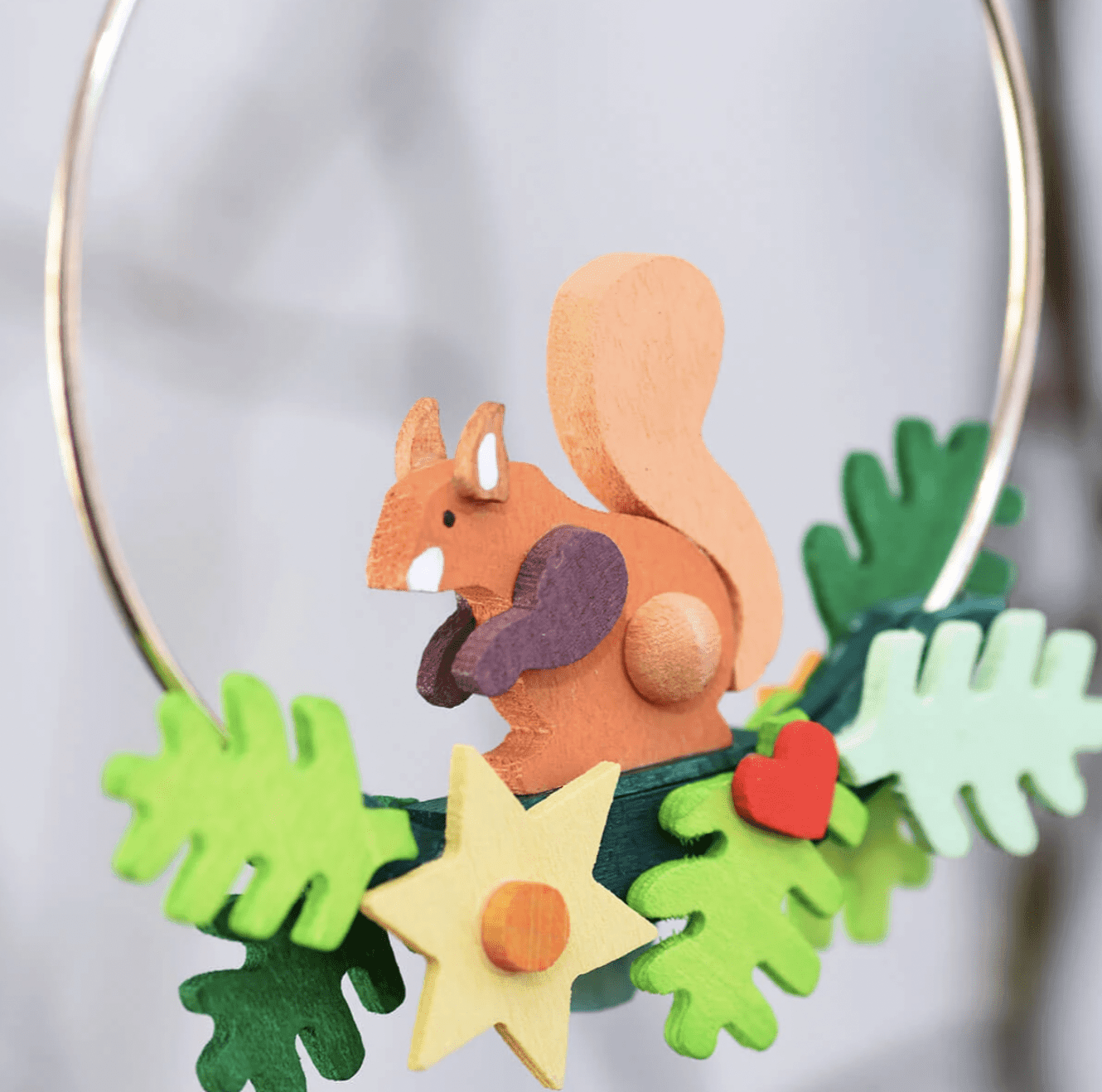 The Curated Parcel - Graupner // Christmas Tree Ornament Ring with Forest Animals 