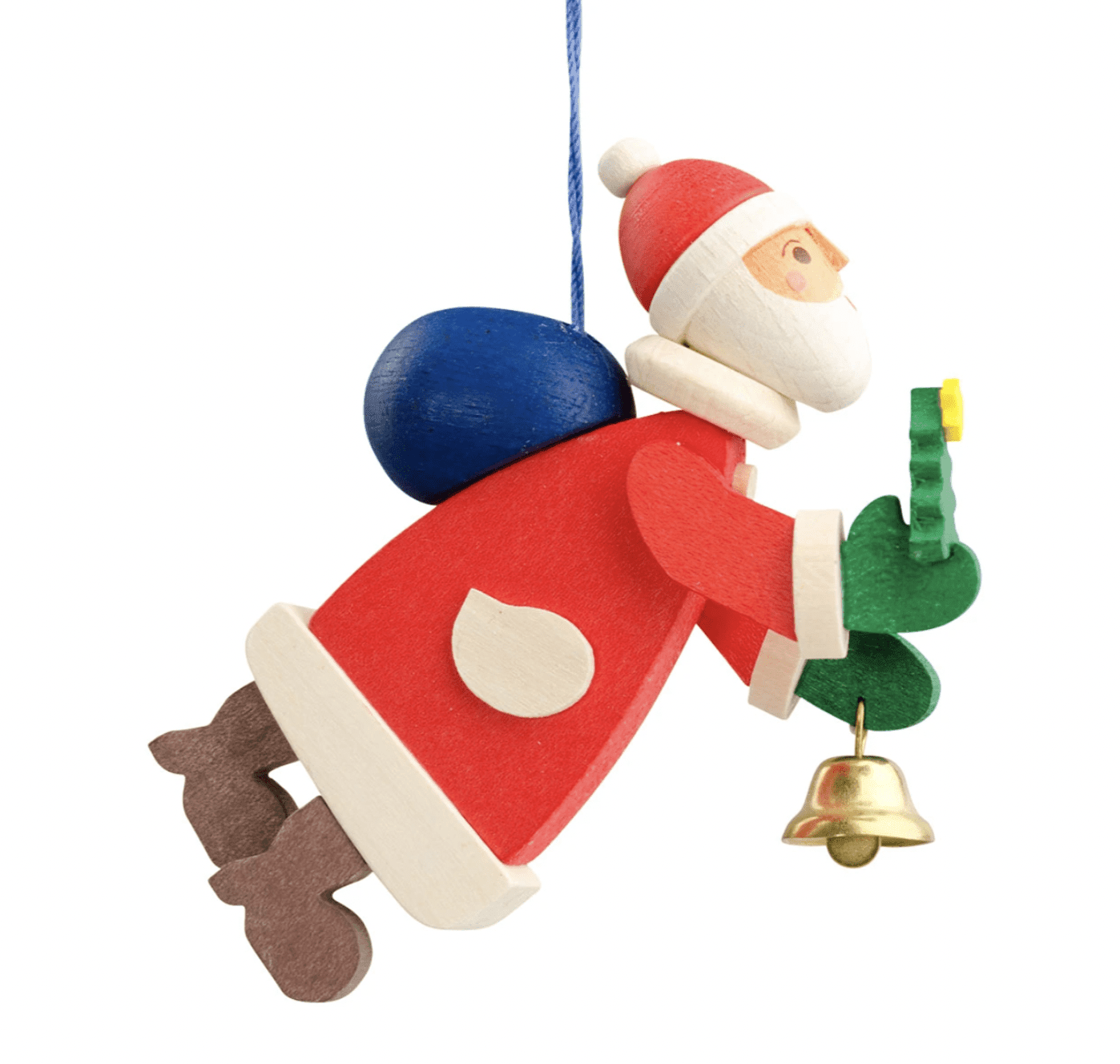 The Curated Parcel - Graupner // Christmas Tree Ornament Santa with Bell 