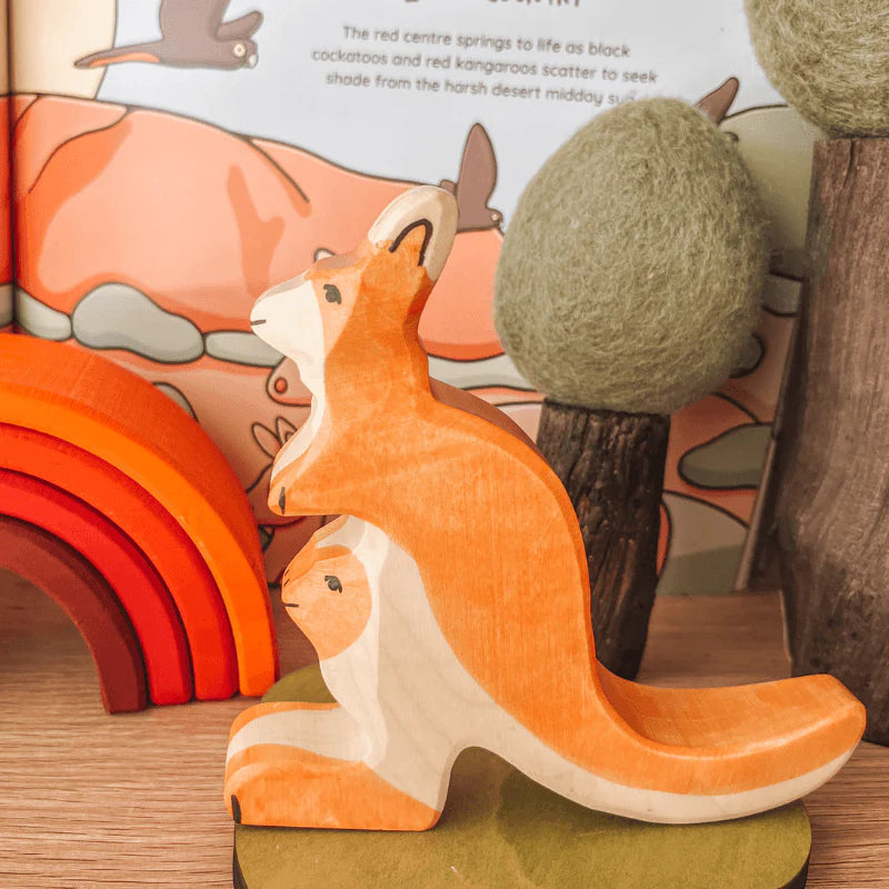 The Curated Parcel - Holztiger //  Kangaroo With Joey 