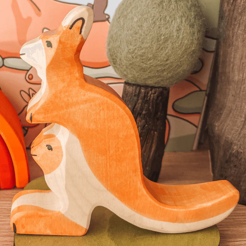 The Curated Parcel - Holztiger //  Kangaroo With Joey 