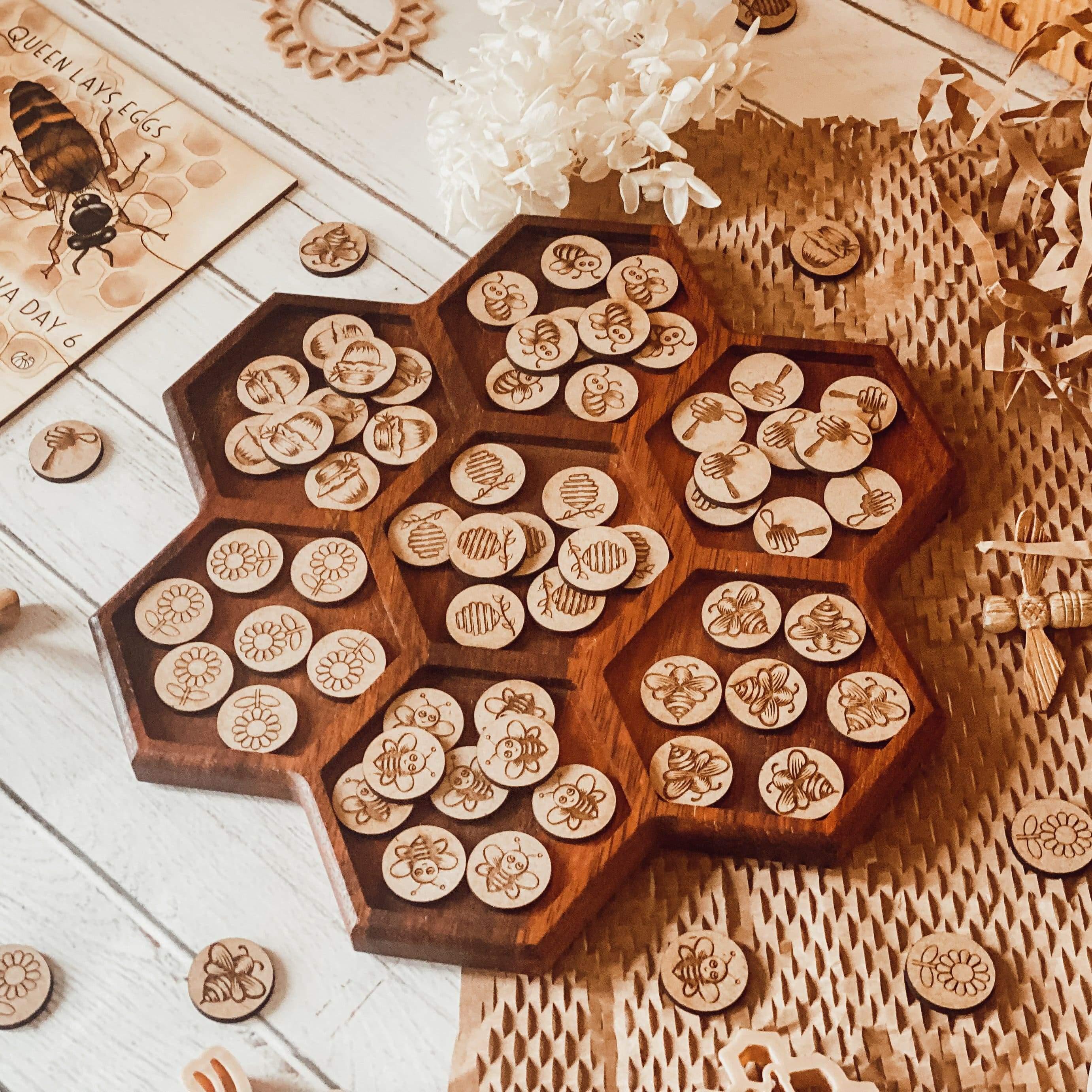 The Curated Parcel - HoneyComb Bee Sorting Tray 