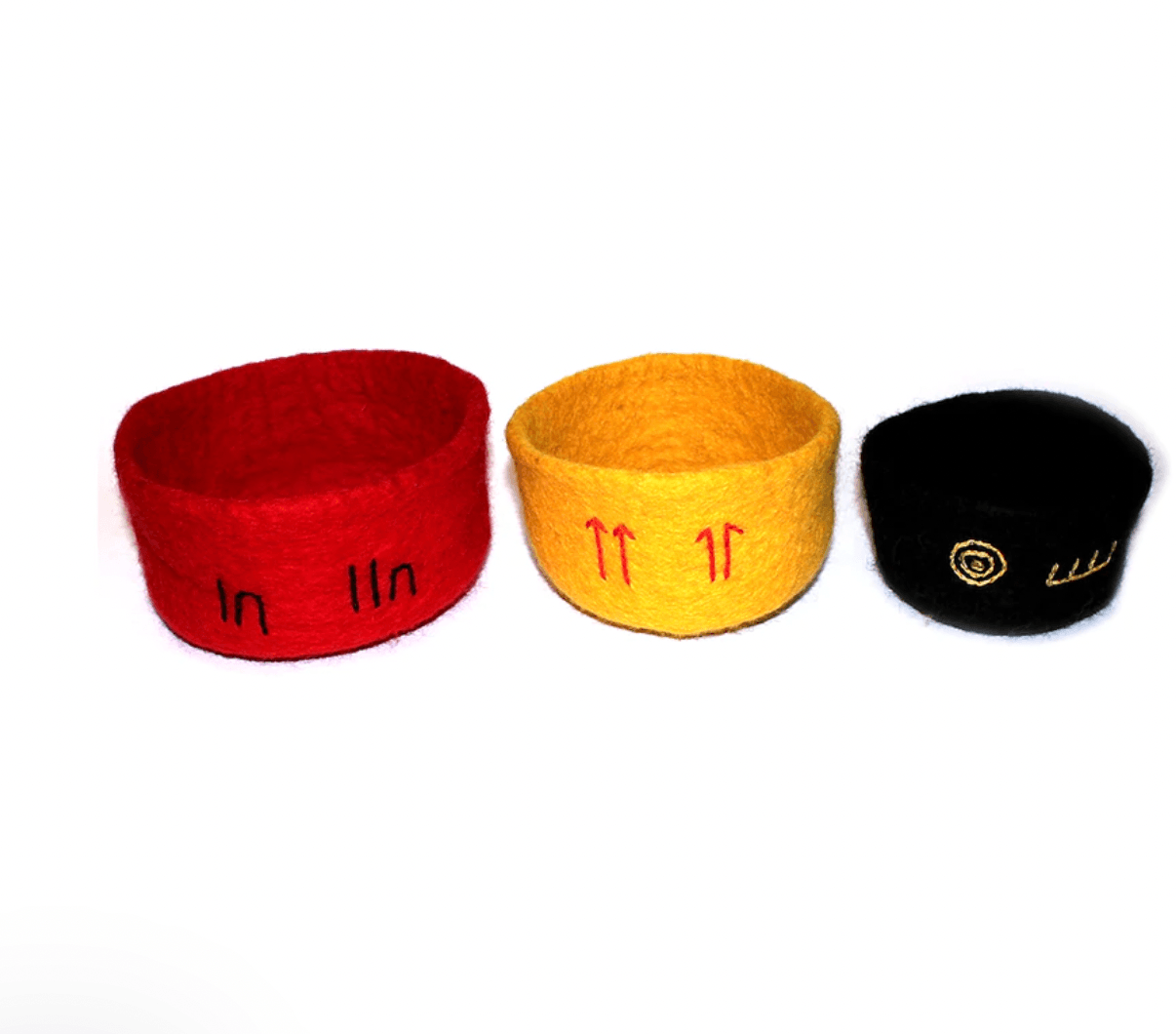 The Curated Parcel - Indigenous Nested Felt Bowls 