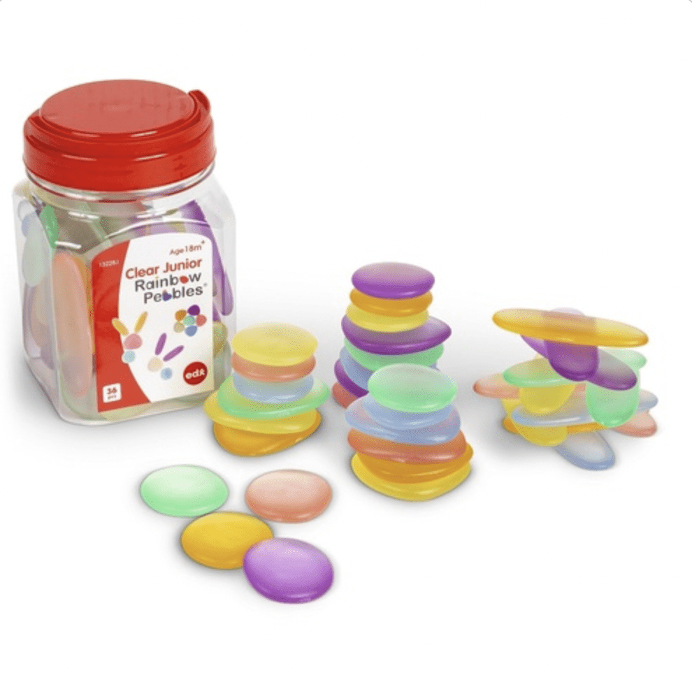 The Curated Parcel - Junior Rainbow Pebbles (Jar of 36) 