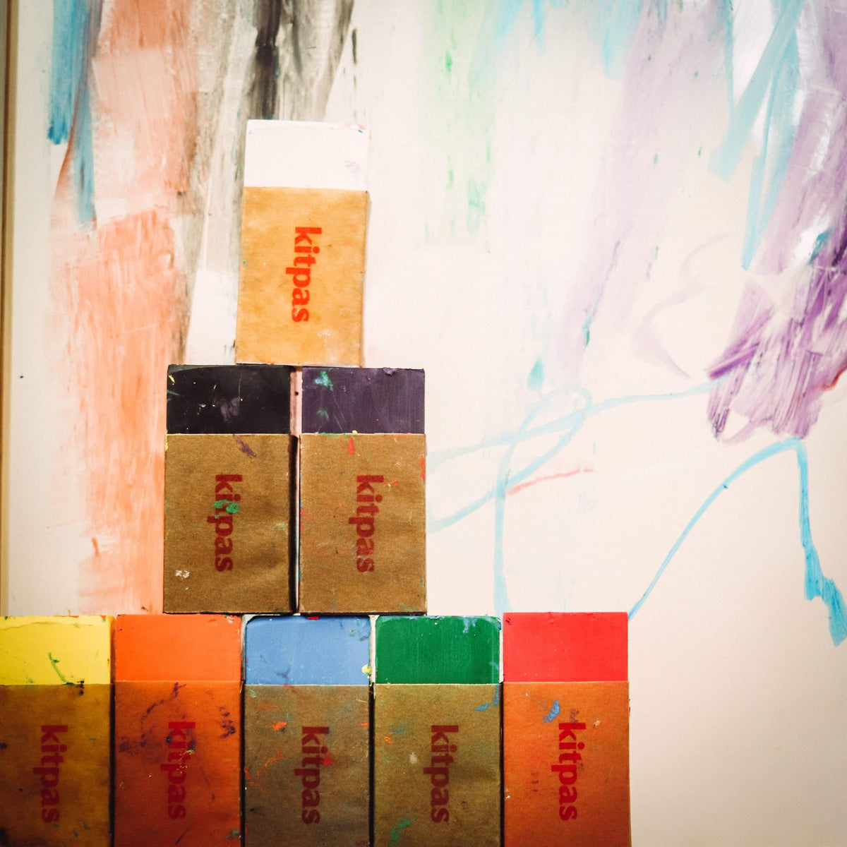 The Curated Parcel - Kitpas Block Crayons 8 colours 