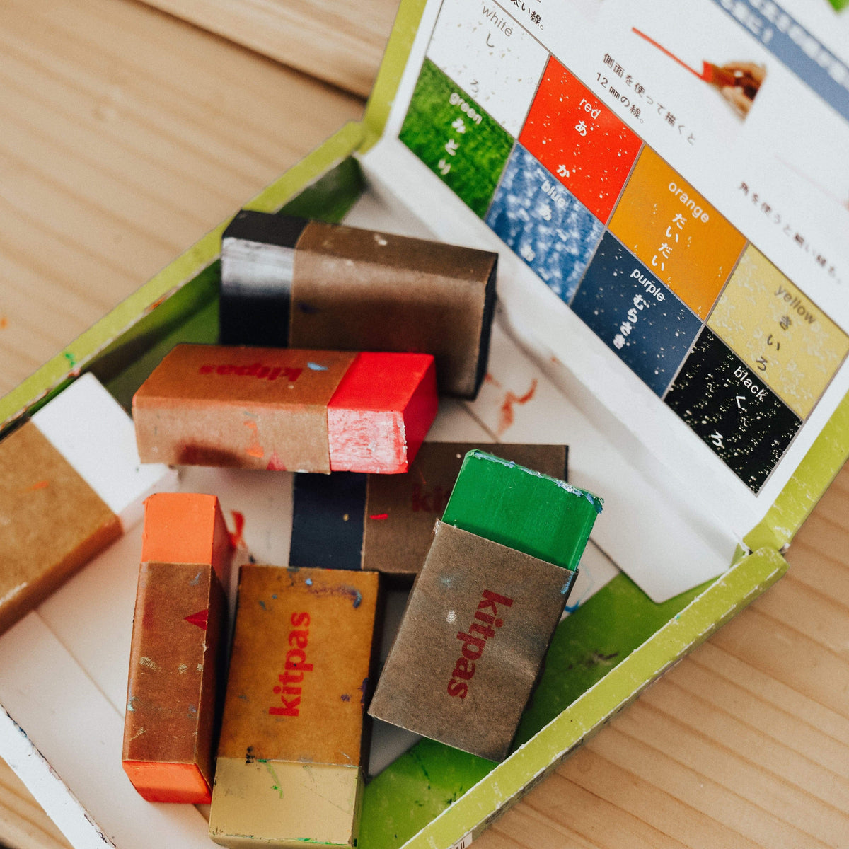 The Curated Parcel - Kitpas Block Crayons 8 colours 