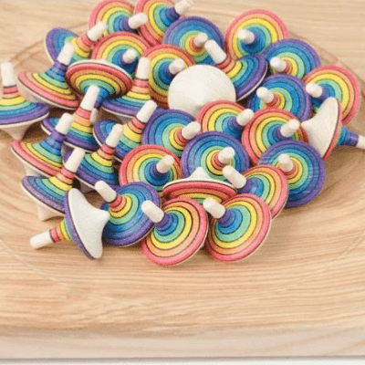 The Curated Parcel - Mader // Rallye Spinning Top Rainbow 