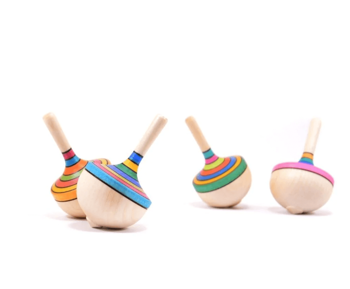 The Curated Parcel - Mader // Traditional Striped Spinning Top 