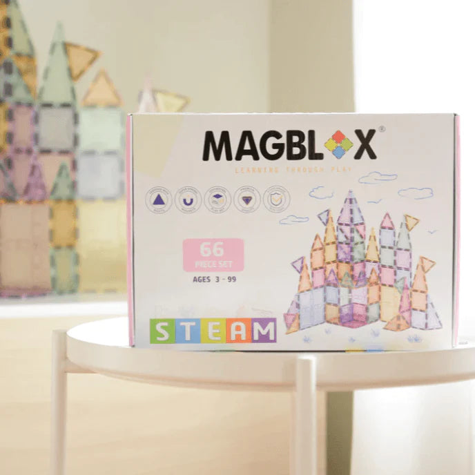 The Curated Parcel - Magblox //  Pastel Set (66pcs) 