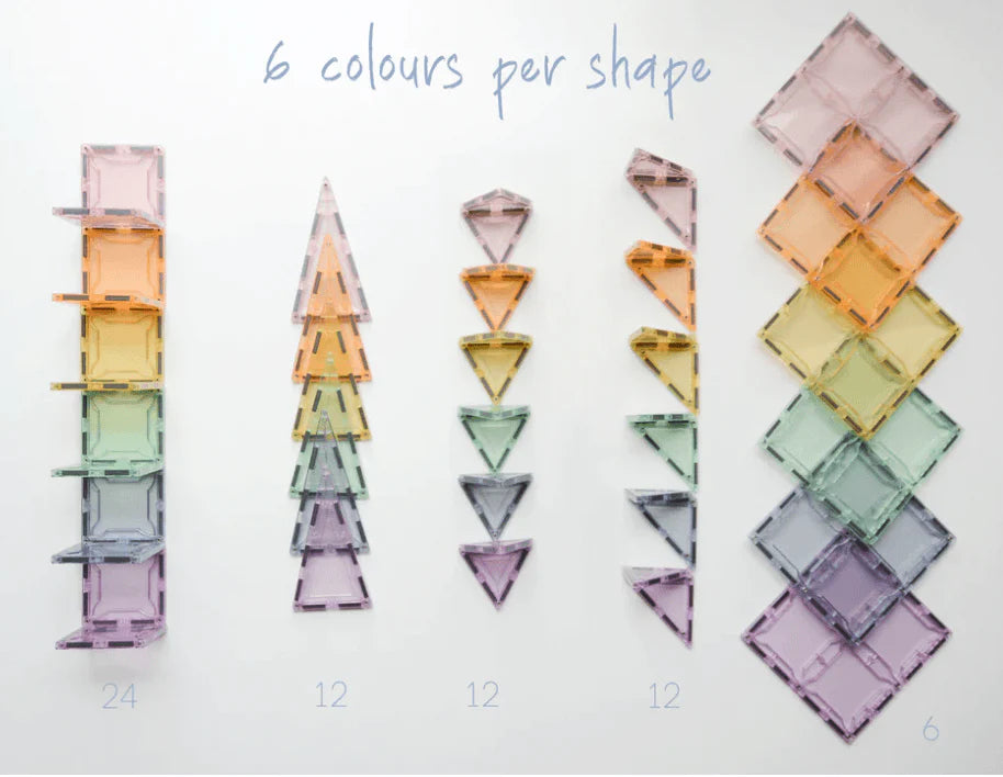 The Curated Parcel - Magblox //  Pastel Set (66pcs) 