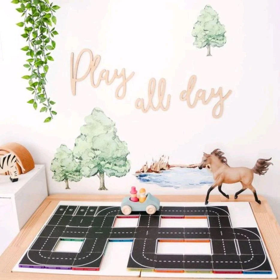 The Curated Parcel - Magnetic Tile Road Pack 